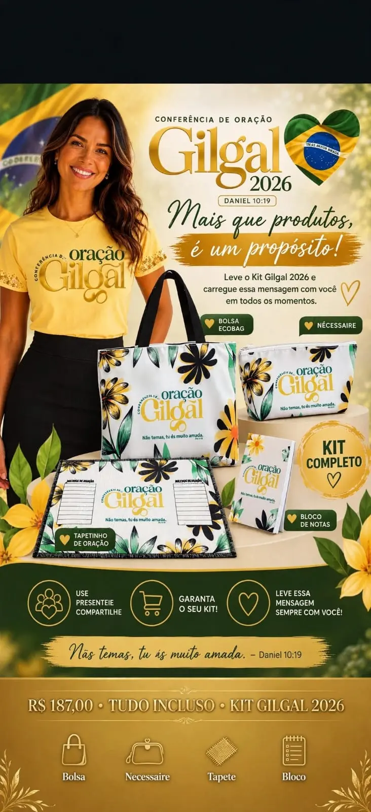 Kit de produtos da Conferência Gilgal 2026